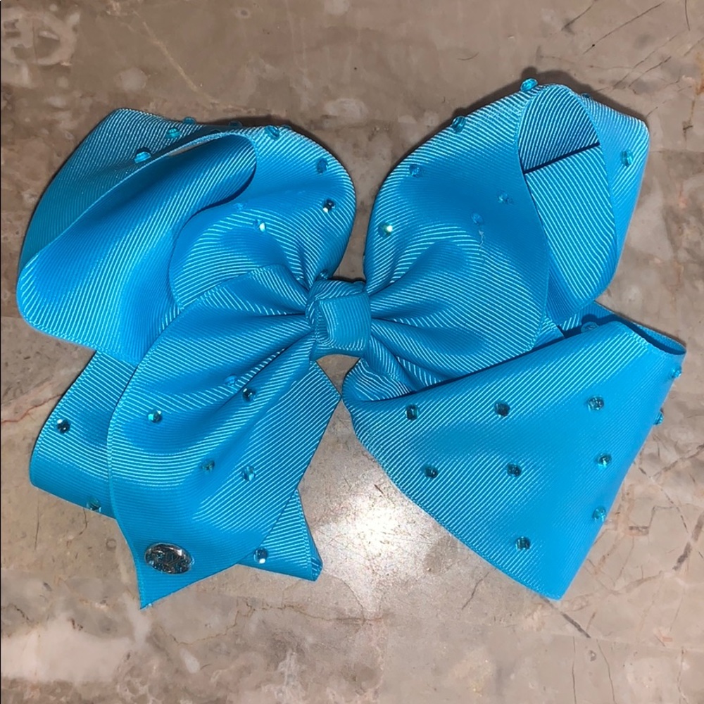 Blue rhinestone JoJo bow!